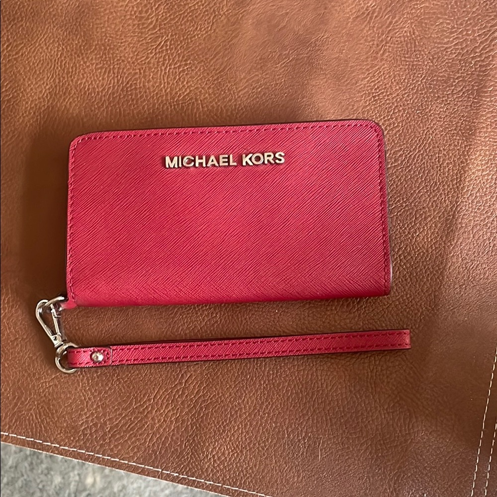 Michael Kors Cherry Red Wristlet